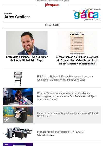 Newsletter Artes Gráficas