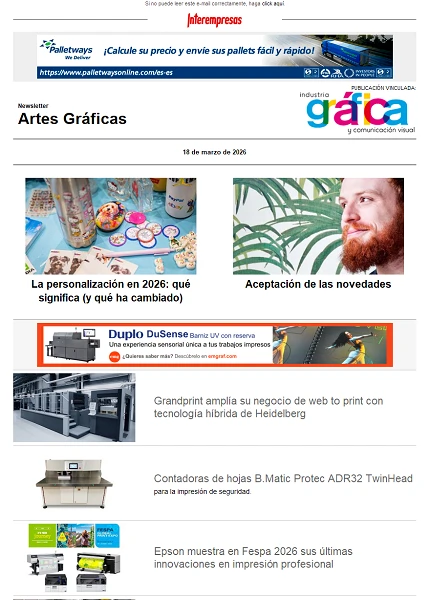 Newsletter Artes Gráficas