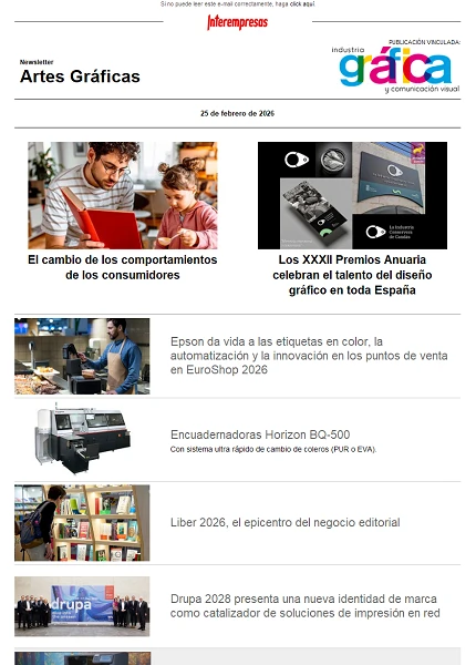 Newsletter Artes Gráficas