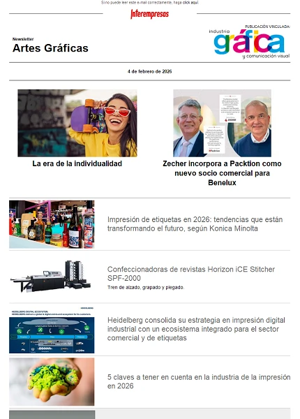 Newsletter Artes Gráficas