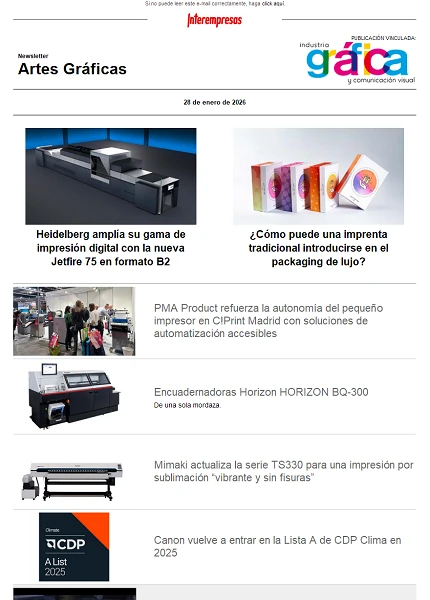 Newsletter Artes Gráficas