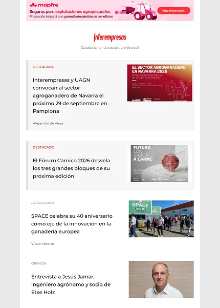 Newsletter Ganadería Newsletter Ganadería