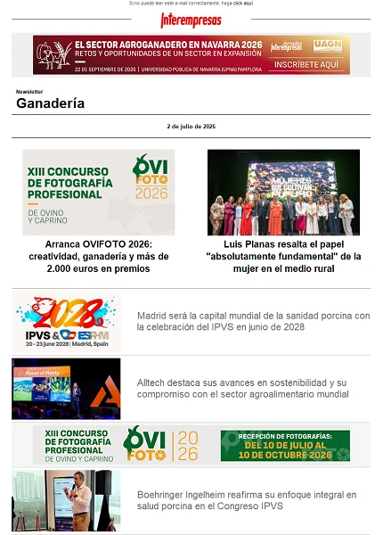 Newsletter Ganadería Newsletter Ganadería