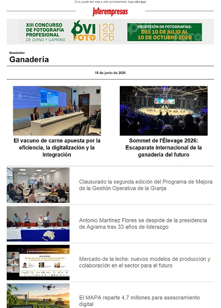 Newsletter Ganadería Newsletter Ganadería