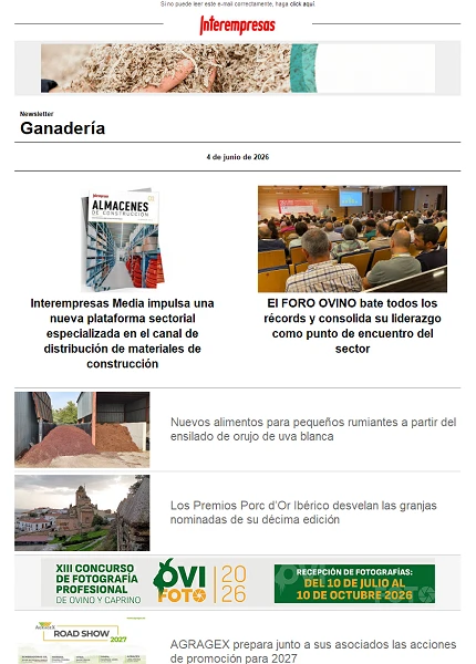 Newsletter Ganadería