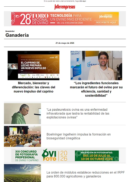 Newsletter Ganadería Newsletter Ganadería