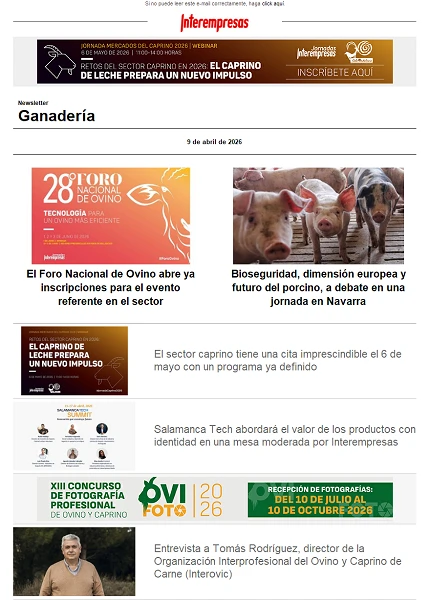 Newsletter Ganadería