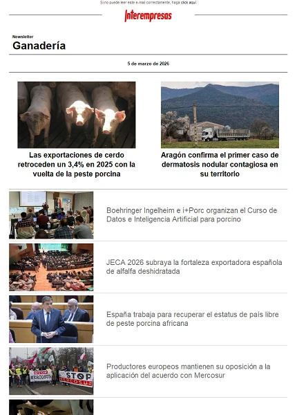 Newsletter Ganadería