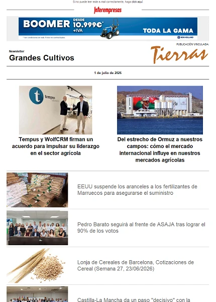 Newsletter Grandes Cultivos Newsletter Grandes Cultivos