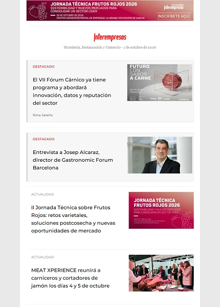 Newsletter Hostelería Newsletter Hostelería