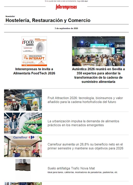 Newsletter Hostelería Newsletter Hostelería