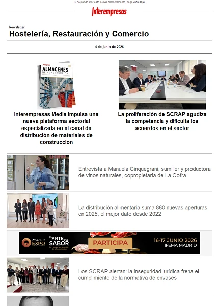 Newsletter Hostelería