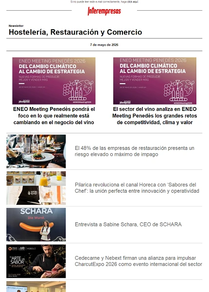 Newsletter Hostelería