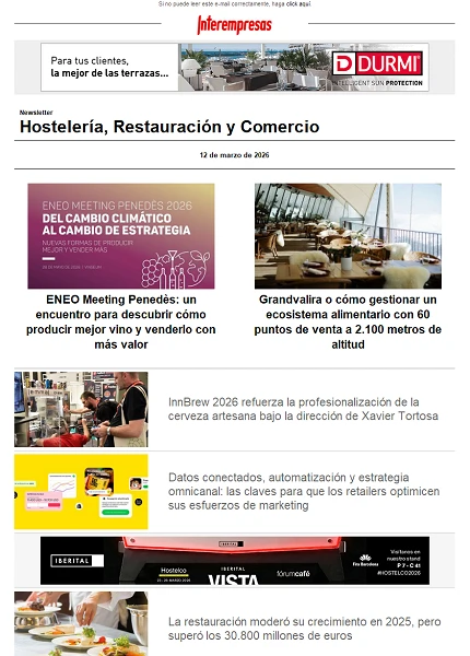 Newsletter Hostelería