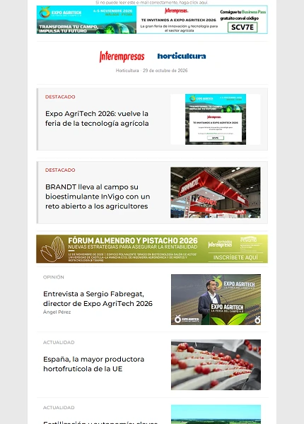 Newsletter Horticultura