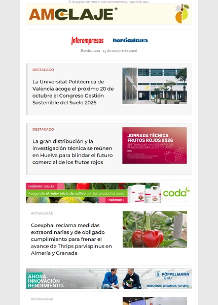 Newsletter Horticultura Newsletter Horticultura