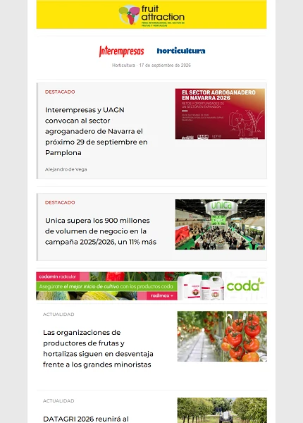 Newsletter Horticultura