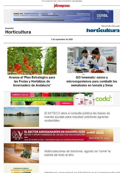 Newsletter Horticultura Newsletter Horticultura