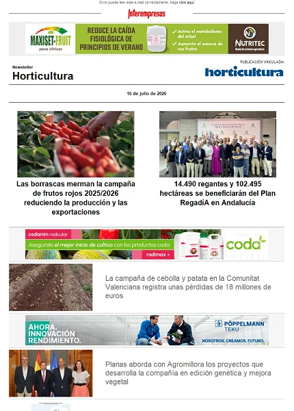 Newsletter Horticultura