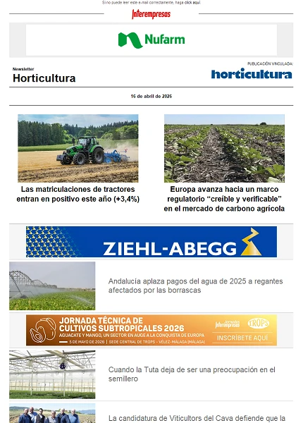 Newsletter Horticultura
