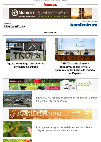 Newsletter Horticultura