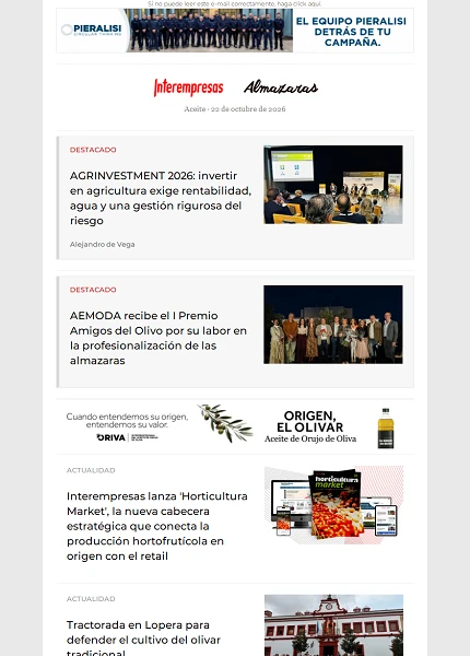 Newsletter Aceite Newsletter Aceite