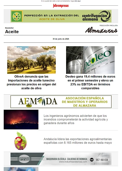 Newsletter Aceite