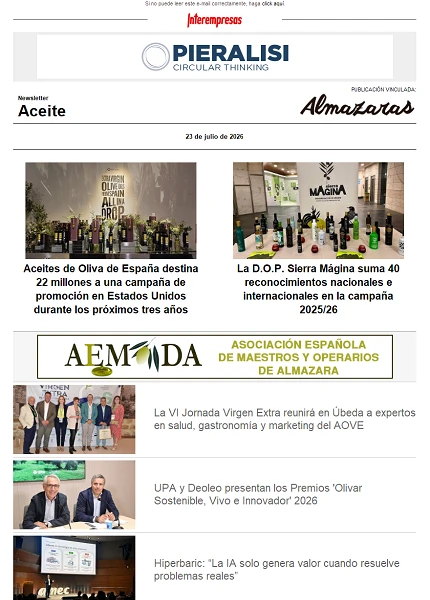 Newsletter Aceite Newsletter Aceite
