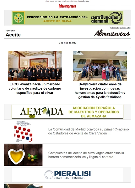 Newsletter Aceite Newsletter Aceite
