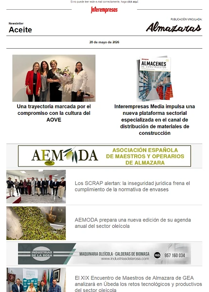 Newsletter Aceite Newsletter Aceite