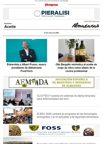 Newsletter Aceite Newsletter Aceite