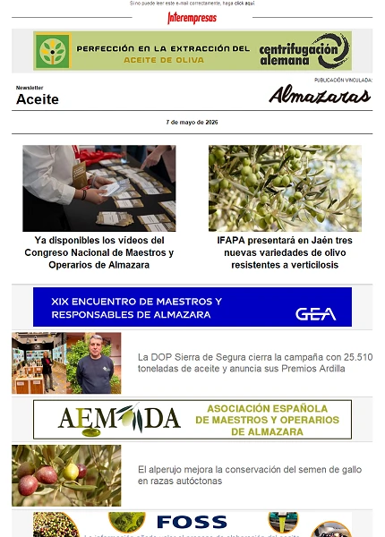 Newsletter Aceite