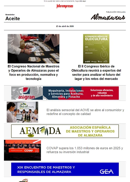 Newsletter Aceite