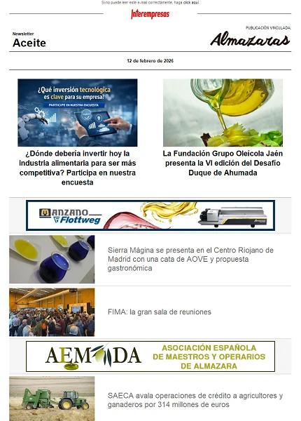 Newsletter Aceite
