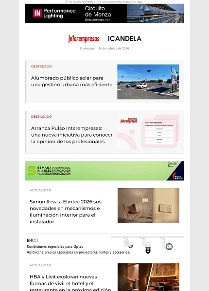 Newsletter Iluminación Newsletter Iluminación