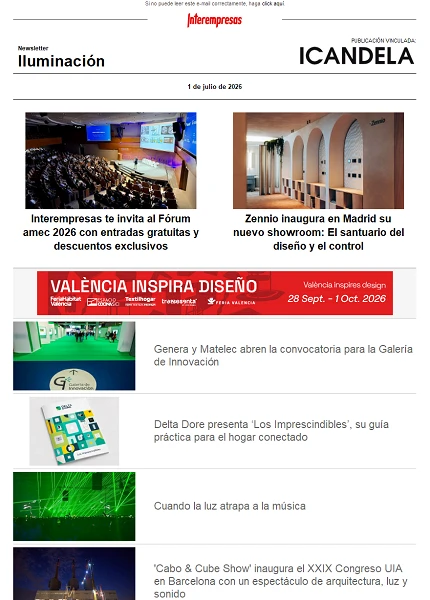 Newsletter Iluminación Newsletter Iluminación