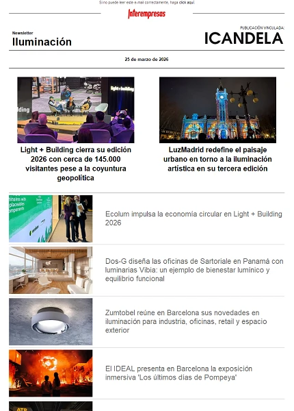 Newsletter Iluminación Newsletter Iluminación