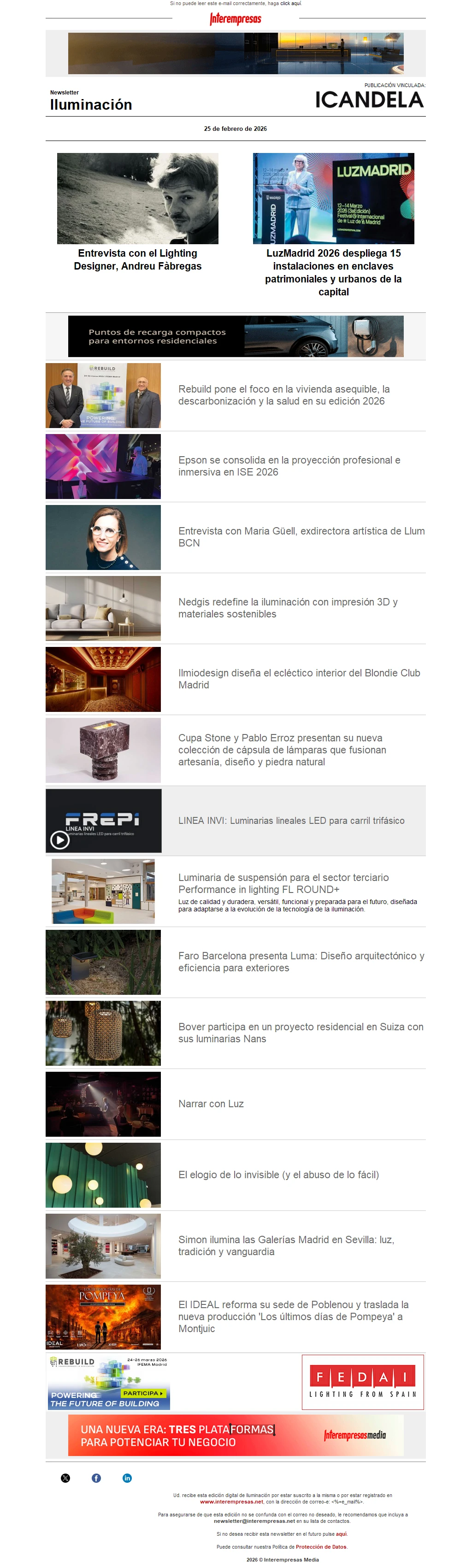 Newsletter Iluminación