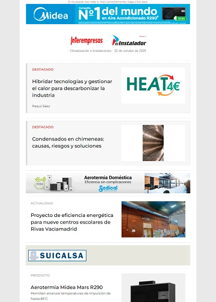 Newsletter Climatización e Instalaciones Newsletter Climatización e Instalaciones