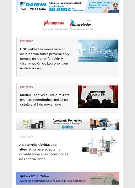 Newsletter Climatización e Instalaciones