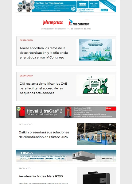 Newsletter Climatización e Instalaciones