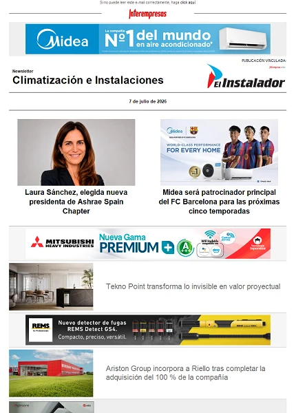 Newsletter Climatización e Instalaciones Newsletter Climatización e Instalaciones