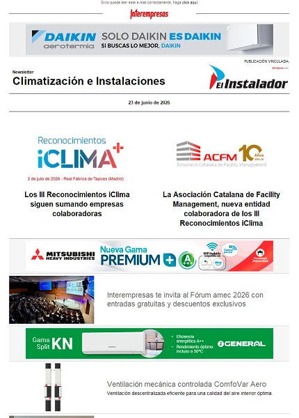 Newsletter Climatización e Instalaciones
