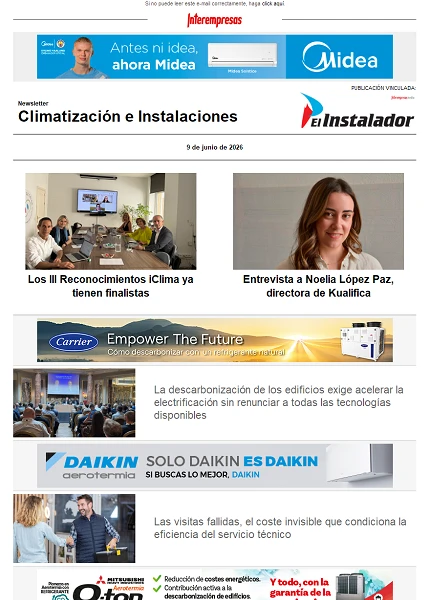 Newsletter Climatización e Instalaciones Newsletter Climatización e Instalaciones