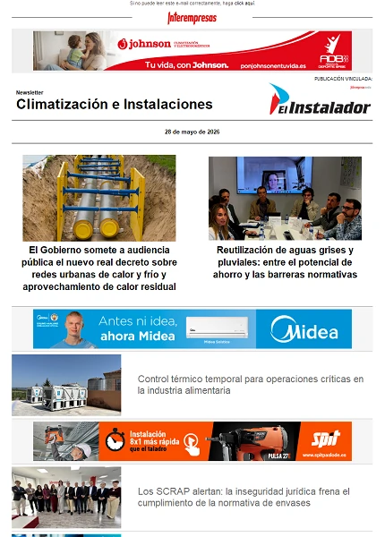 Newsletter Climatización e Instalaciones Newsletter Climatización e Instalaciones