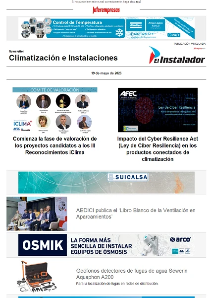 Newsletter Climatización e Instalaciones Newsletter Climatización e Instalaciones