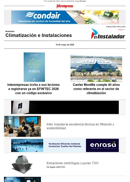 Newsletter Climatización e Instalaciones