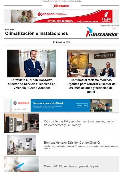 Newsletter Climatización e Instalaciones