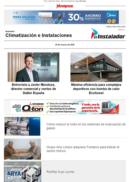 Newsletter Climatización e Instalaciones Newsletter Climatización e Instalaciones