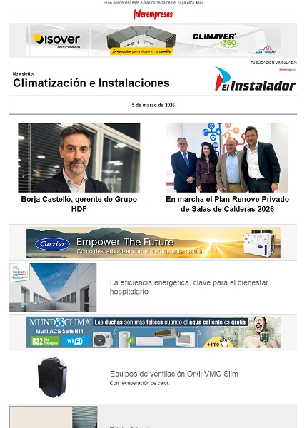 Newsletter Climatización e Instalaciones